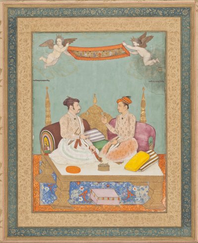 Maharaja Jai Singh van Amber en Maharaja Gaj Singh van Marwar door Vicitra